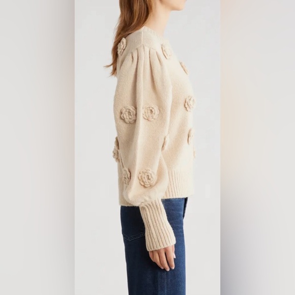 FARM RIO Brazilian Tropical Floral Sand Sweater - Picture 3 of 8